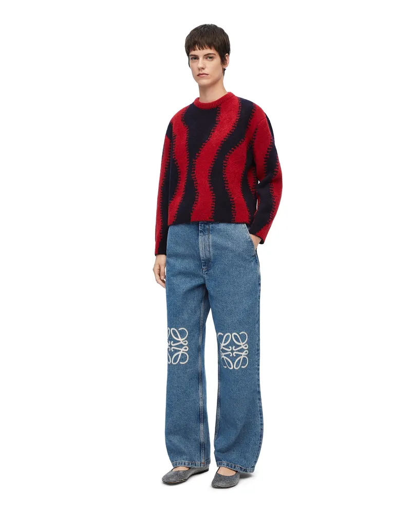 Loewe Luxury Anagram baggy jeans in denim Jeans