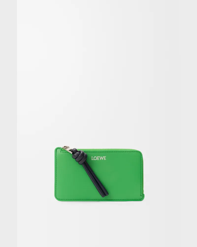 Loewe Knot Coin Cardholder In Shiny Nappa Leather skin Mujer Clover