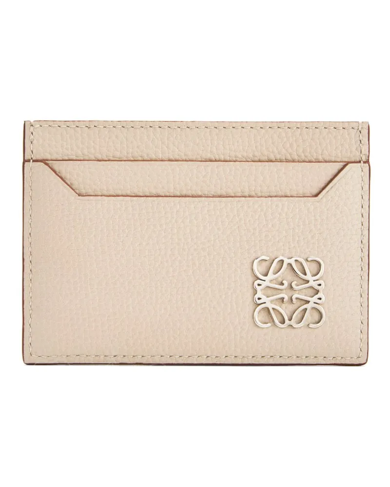 Loewe Luxury Anagram plain cardholder in pebble grain calfskin Light