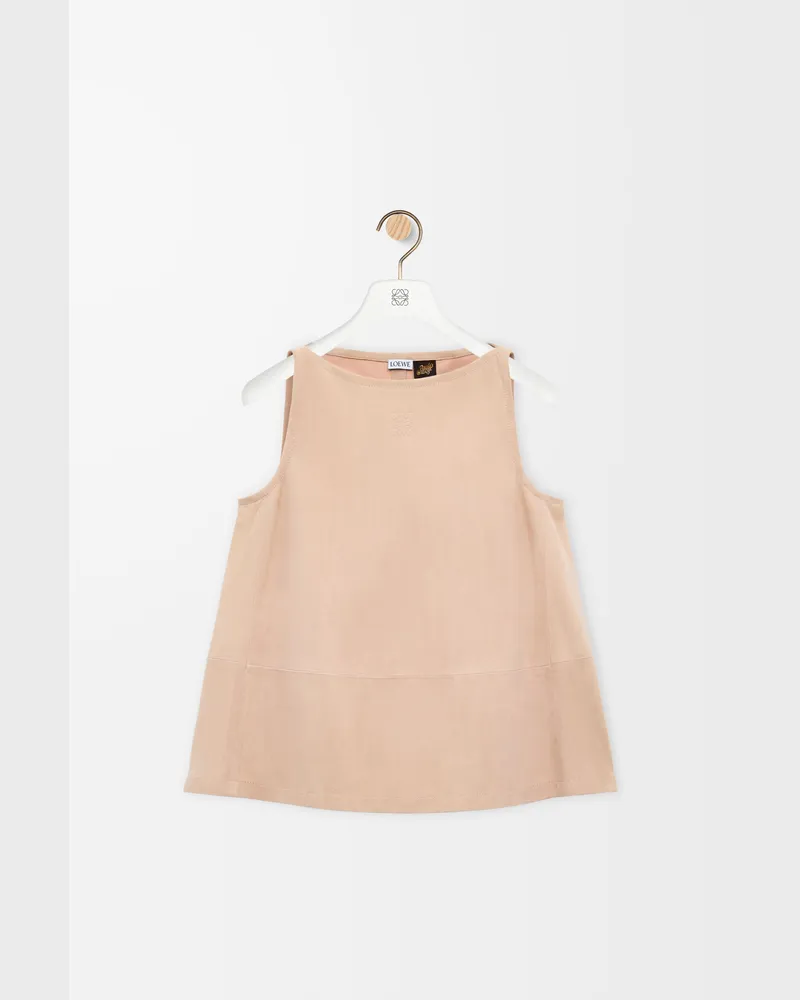 Loewe Top In Suede Goatskin Size Mujer Sand