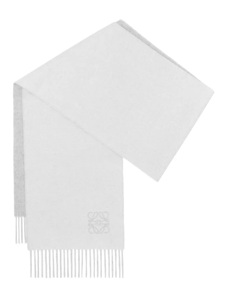 Loewe Luxury Scarf In Wool And Cashmere White