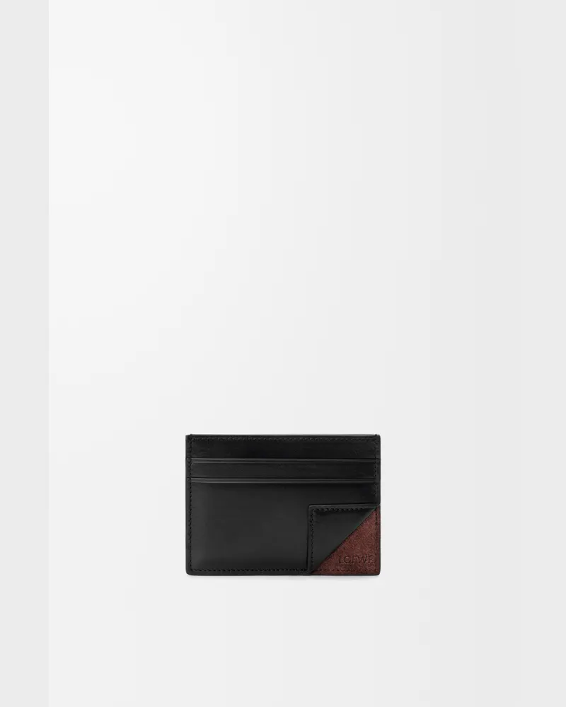 Loewe Switch Plain Cardholder In Supple Grained Leather skin And Suede Hombre Black