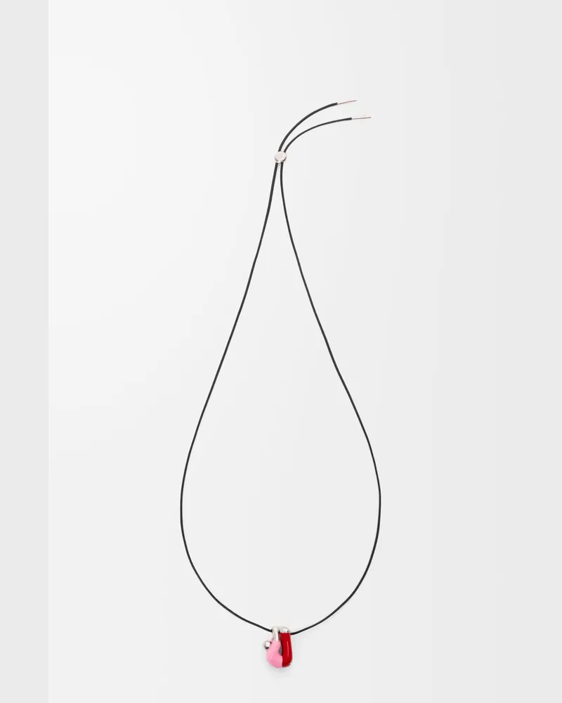 Loewe Hanging Acrobat Necklace In Sterling Silver And Enamel Mujer Silver