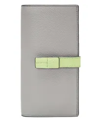 Loewe Luxury Large vertical wallet in grained calfskin Pearl