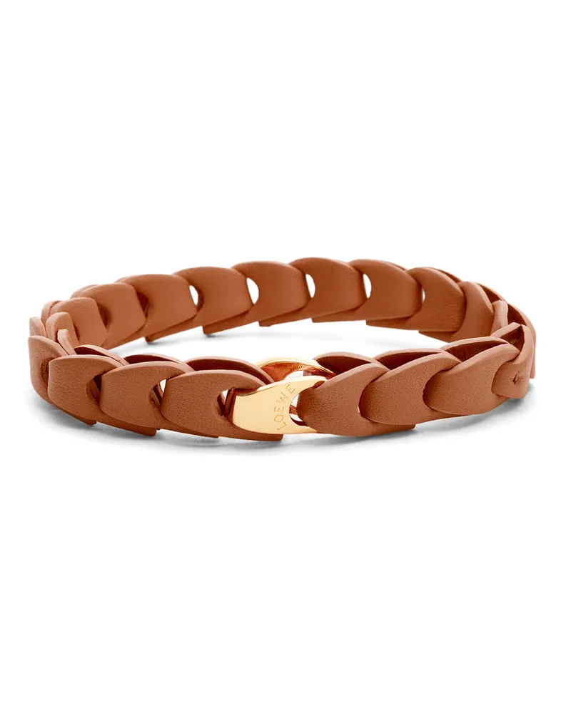 Loewe Luxury Woven bracelet in calfskin Tan