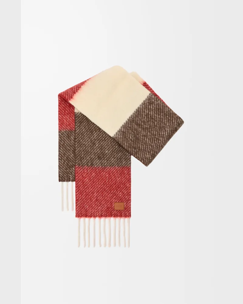 Loewe Scarf In Alpaca And Wool Blend Mujer Red