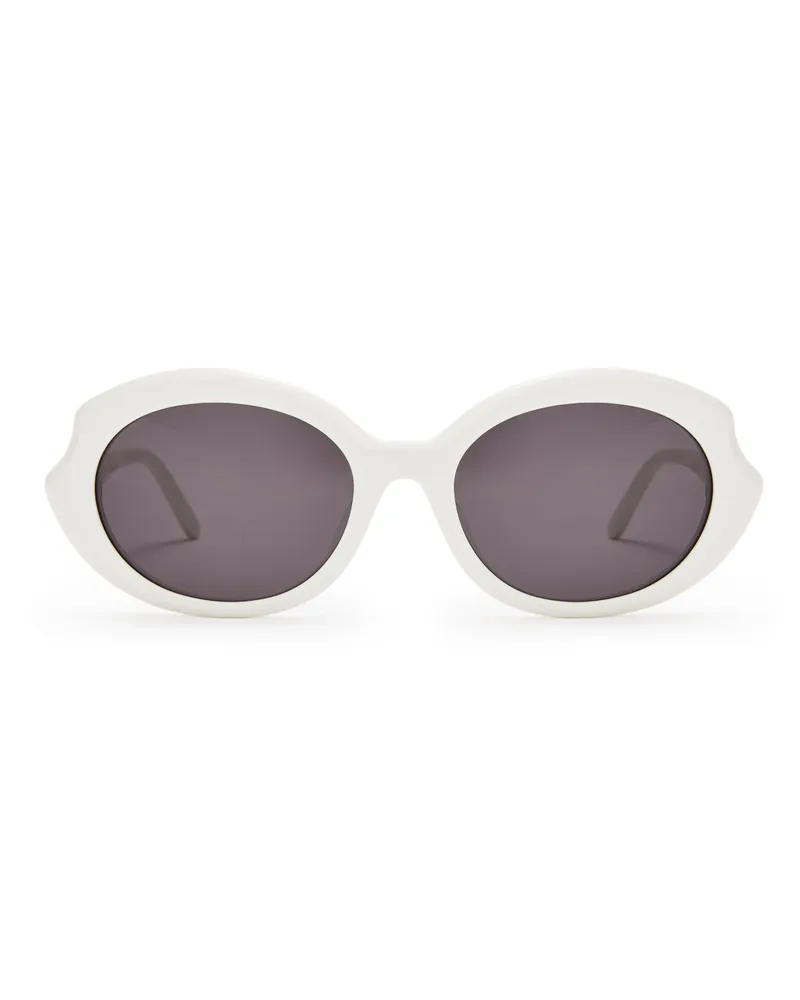 Loewe Luxury Mini Oval Slim sunglasses White