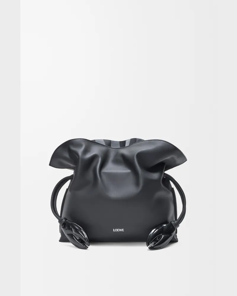 Loewe Medium Flamenco Clutch In Nappa Leather skin And Check Intarsio Mujer Black