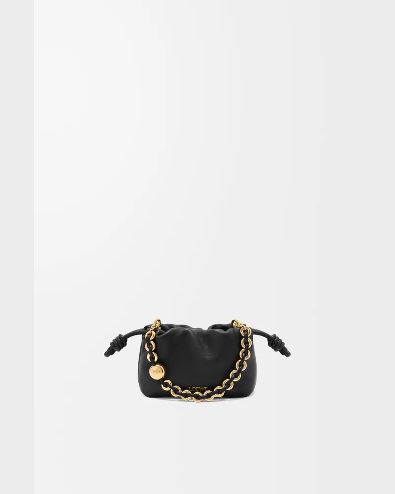 Loewe Nano Flamenco Purse In Mellow Nappa Lambskin Mujer Black
