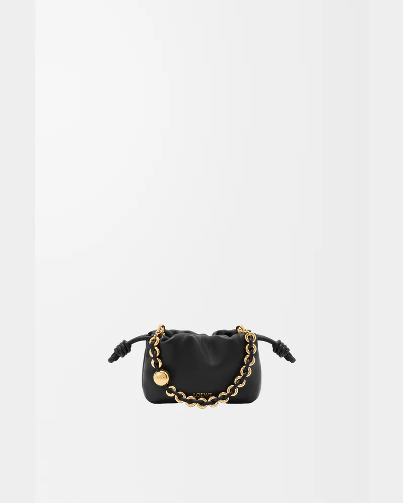 Loewe Nano Flamenco Purse In Mellow Nappa Lambskin Mujer Black