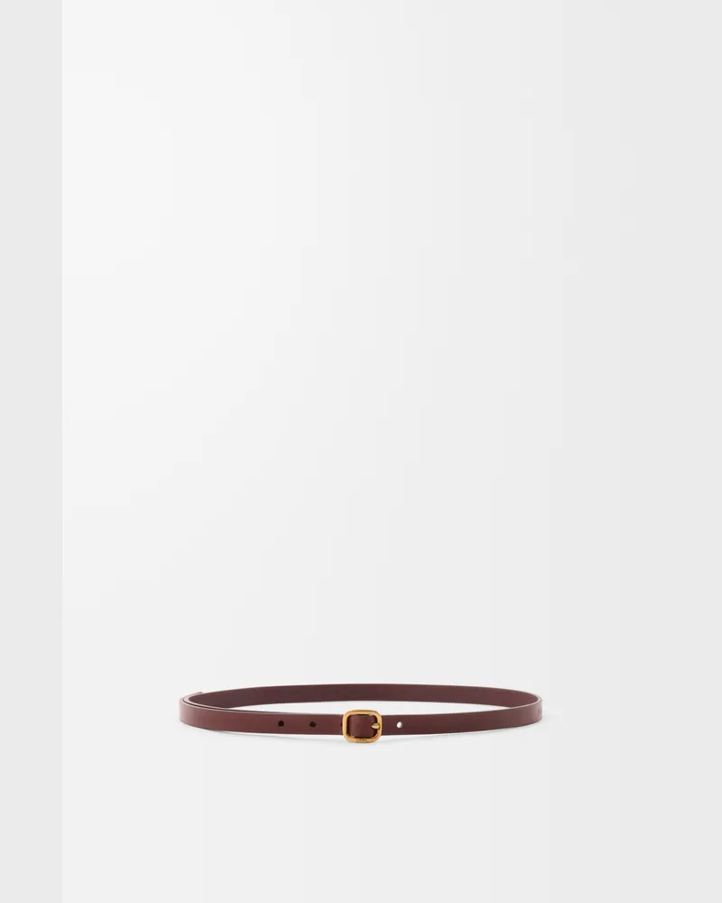 Loewe Rounded Soft Belt In Leather skin Size Mujer Dark