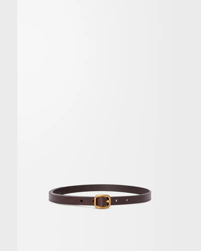 Loewe Rounded Soft Belt In Leather skin Size Mujer Dark