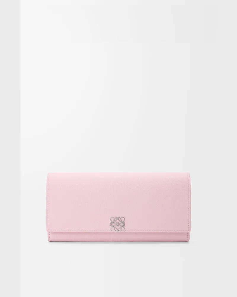 Loewe Anagram Continental Wallet In Pebble Grained Leather skin Mujer Blossom