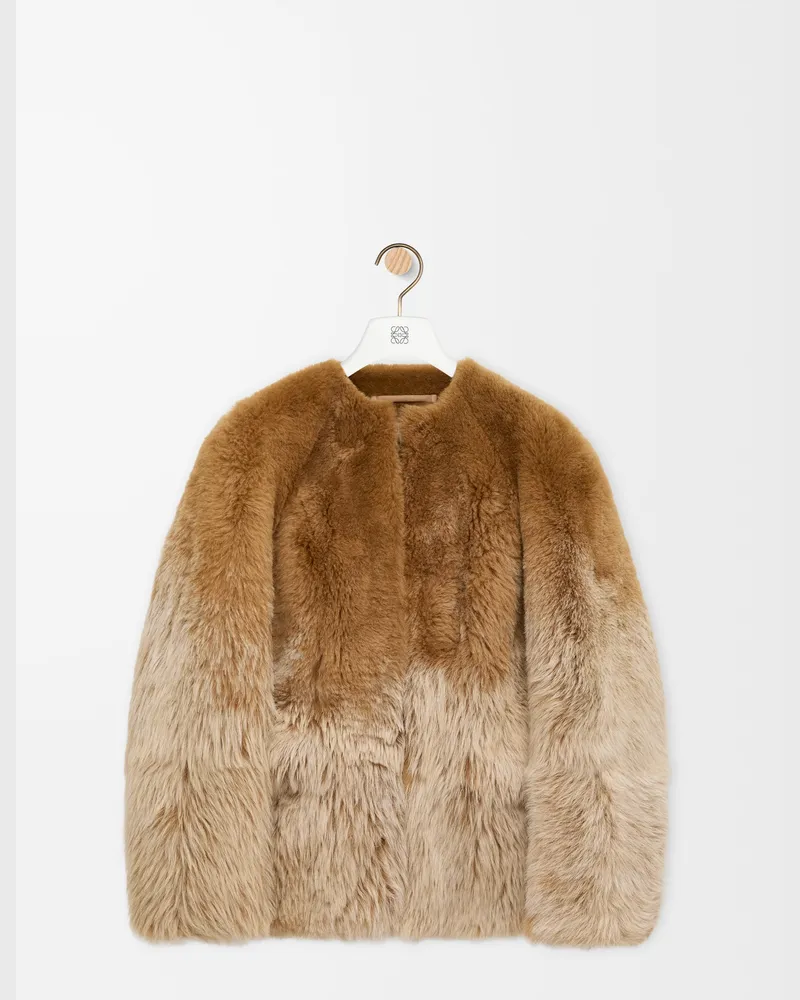 Loewe Jacket In Shearling Size Mujer Camel