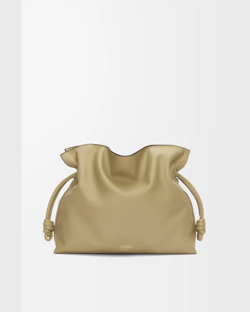Loewe Large Flamenco Clutch In Nappa Leather skin Mujer Clay