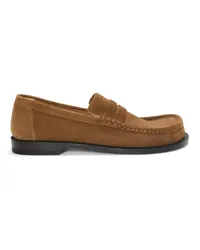 Loewe Luxury Campo loafer in suede calfskin Tabacco