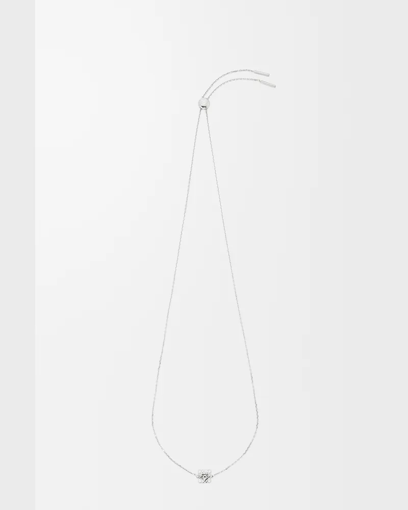 Loewe Anagram Bombé Necklace In Sterling Silver Mujer Silver