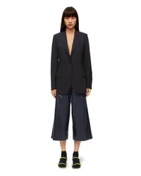 Loewe Luxury Cropped trousers in nappa lambskin Navy