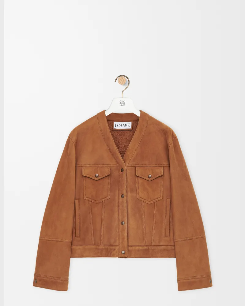 Loewe Cardigan In Shearling Size Mujer Toffee