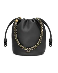 Loewe Luxury Flamenco purse bucket in mellow nappa lambskin Black