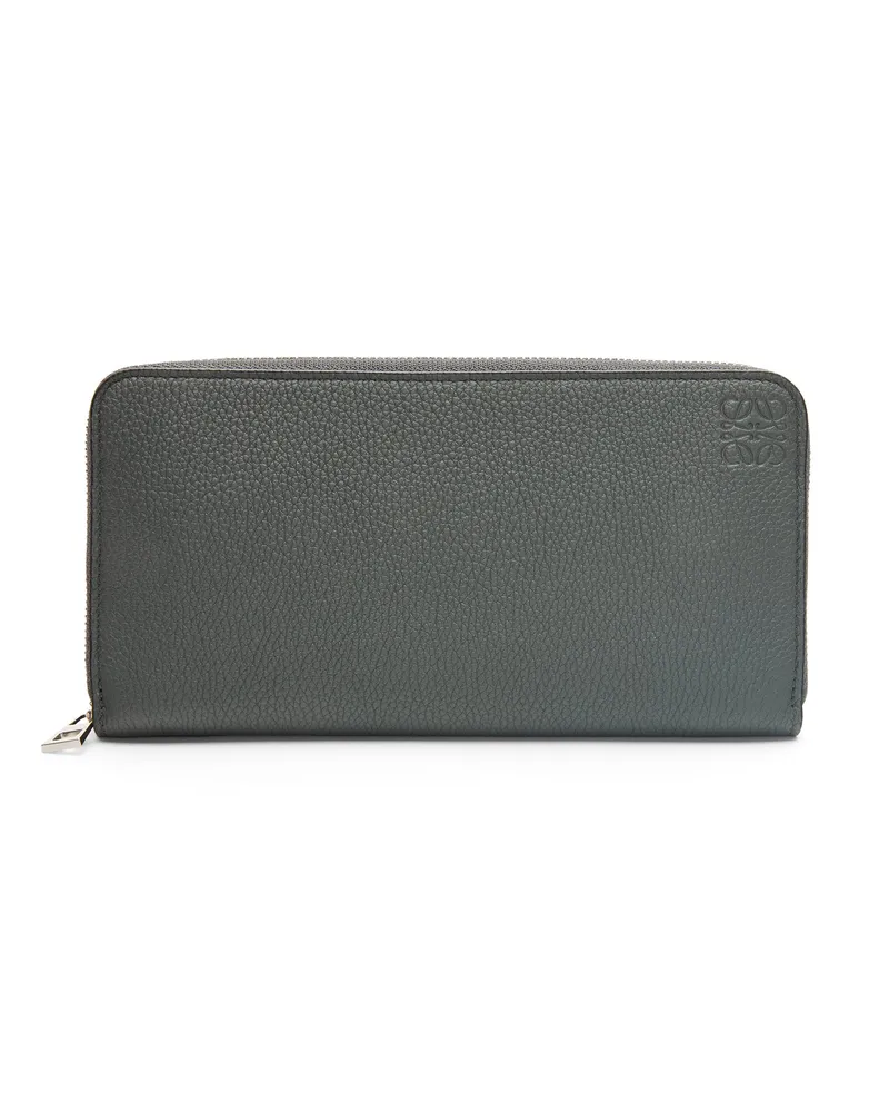 Loewe Luxury Zip around wallet in soft grained calfskin Anthracite