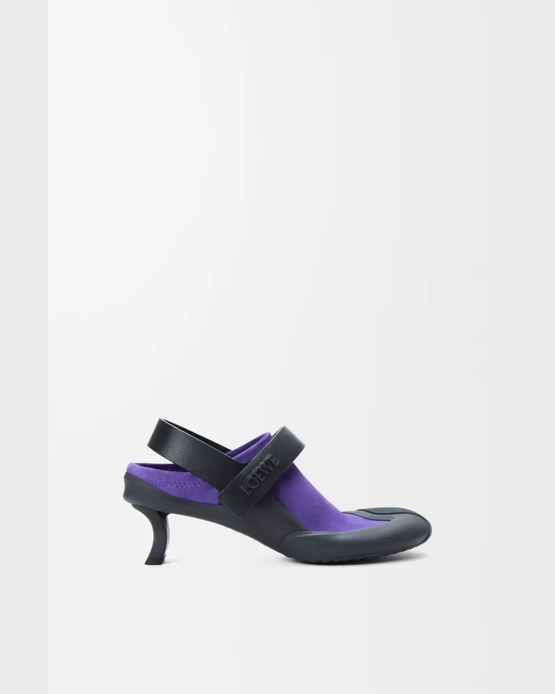Loewe Dive Slingback In Stretch Suede Size Mujer Deep