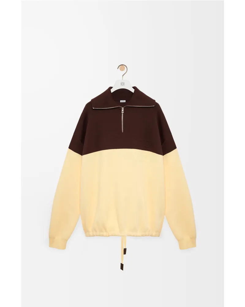 Loewe Sweater In Cotton Blend Size Hombre Brown