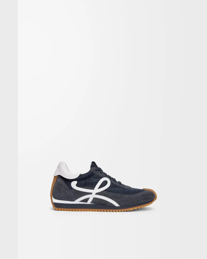 Loewe Flow Runner In Nylon And Suede Size Hombre Dark