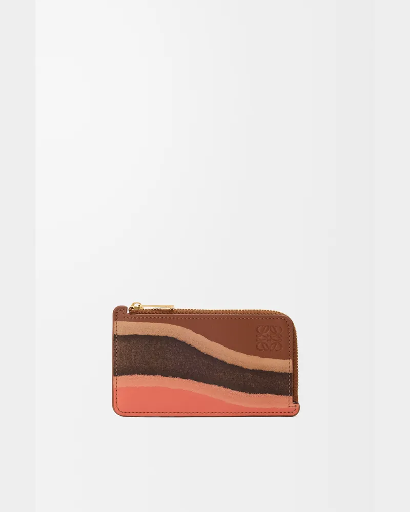 Loewe Coin Landscape Cardholder In Nappa Leather skin Mujer Pecan