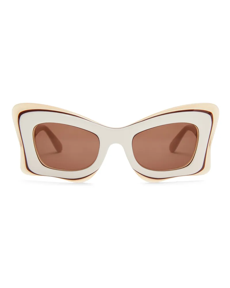 Loewe Luxury Multilayer Butterfly sunglasses White