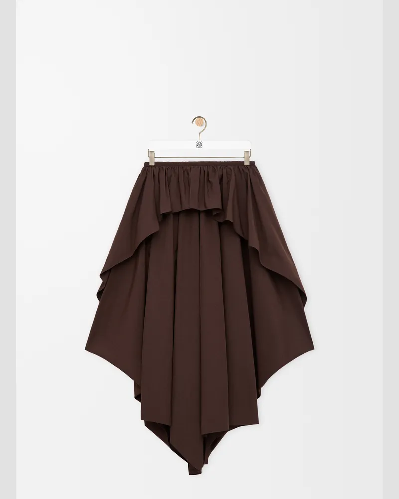 Loewe Skirt In Cotton Size Mujer Chocolate