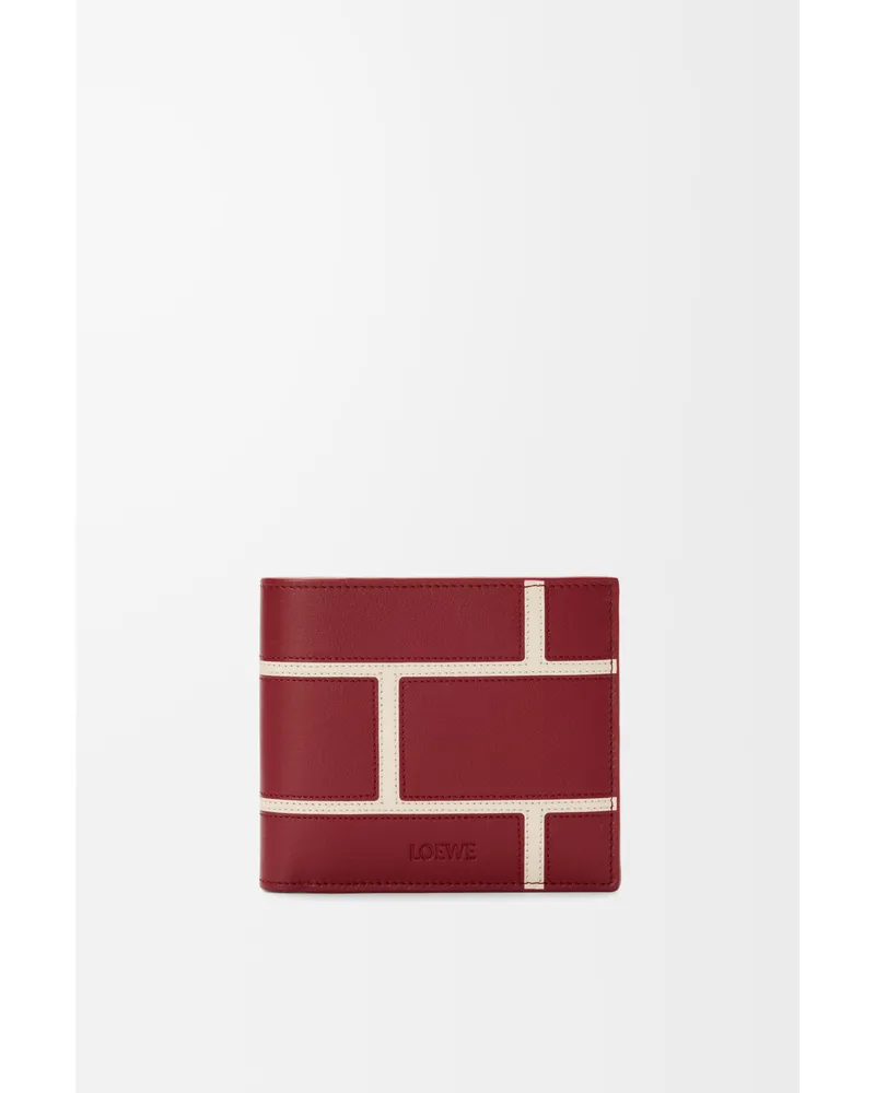 Loewe Bifold Wallet In Leather skin Hombre Burnt