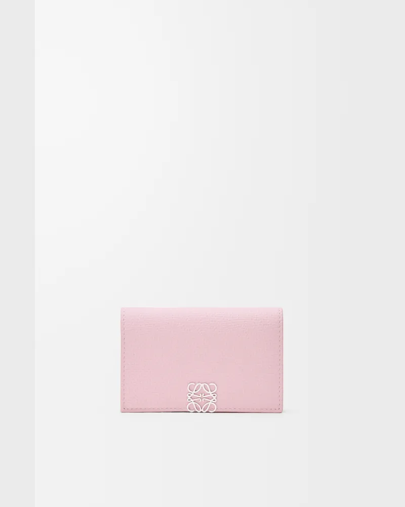 Loewe Anagram Business Cardholder In Pebble Grained Leather skin Mujer Blossom