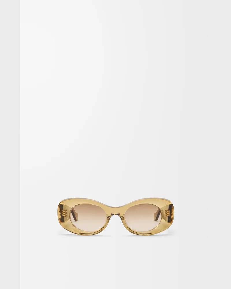 Loewe Beveled Oval Maxi Anagram Sunglasses Mujer Transparent