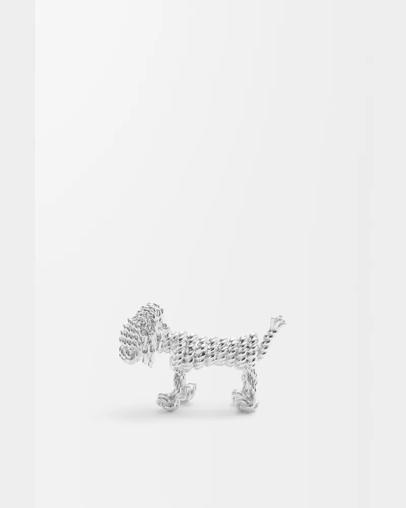 Loewe Sausage Dog Brooch Mujer Silver