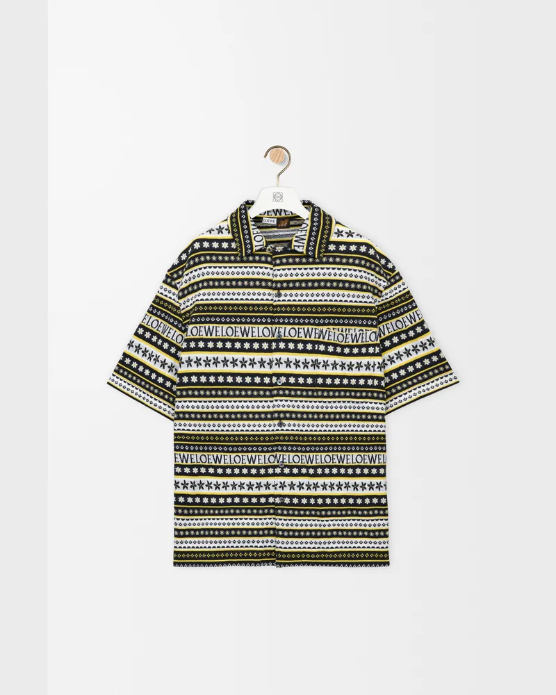 Loewe Short Sleeve Shirt In Cotton Size Hombre Yellow