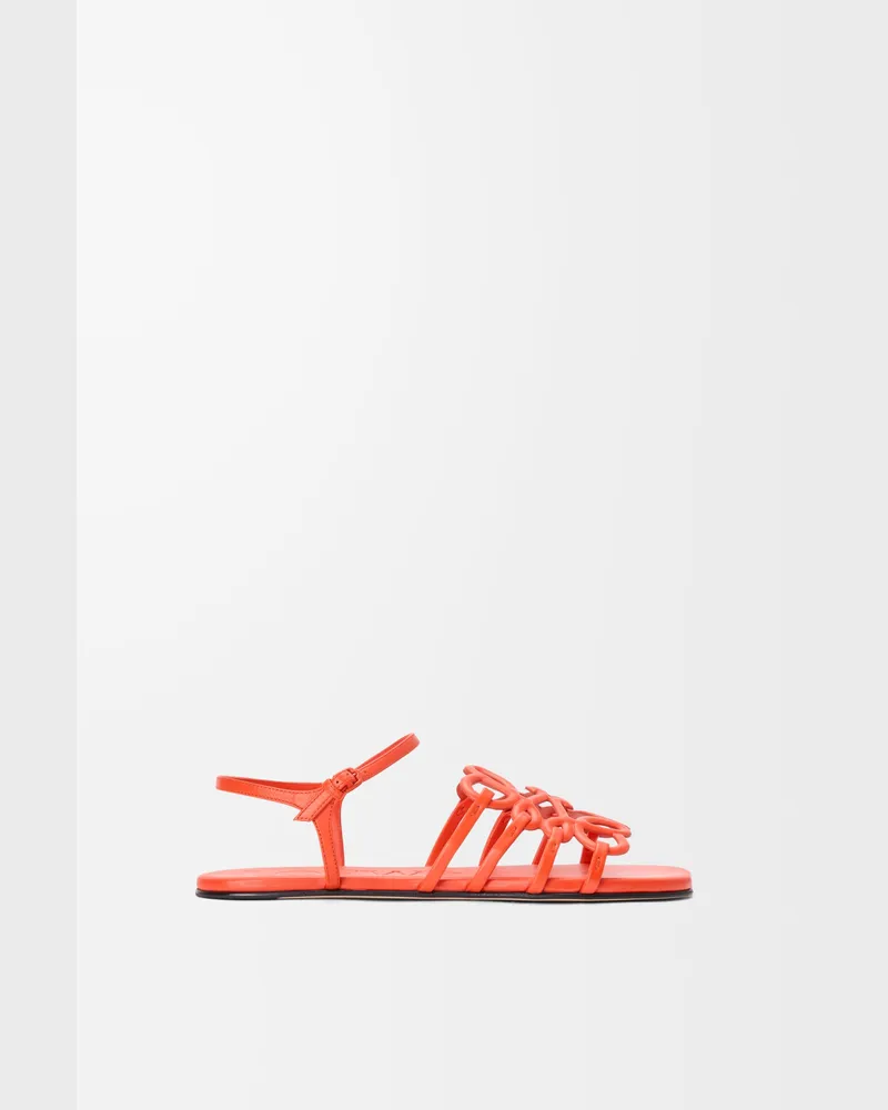 Loewe Petal Anagram Sandal In Leather skin Size Mujer Deep