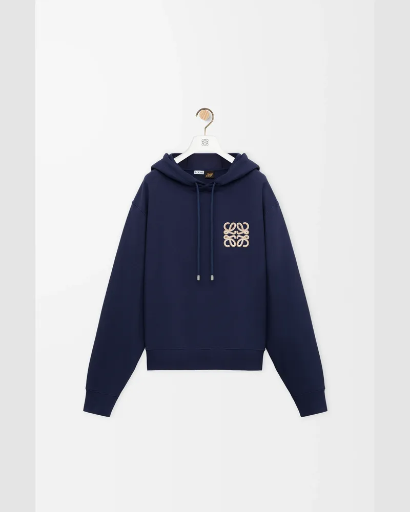 Loewe Hoodie In Cotton Size Hombre Navy