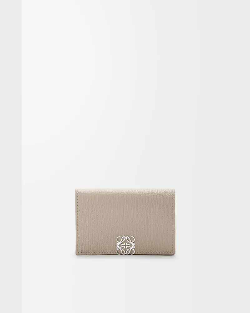 Loewe Anagram Business Cardholder In Pebble Grained Leather skin Mujer Clay