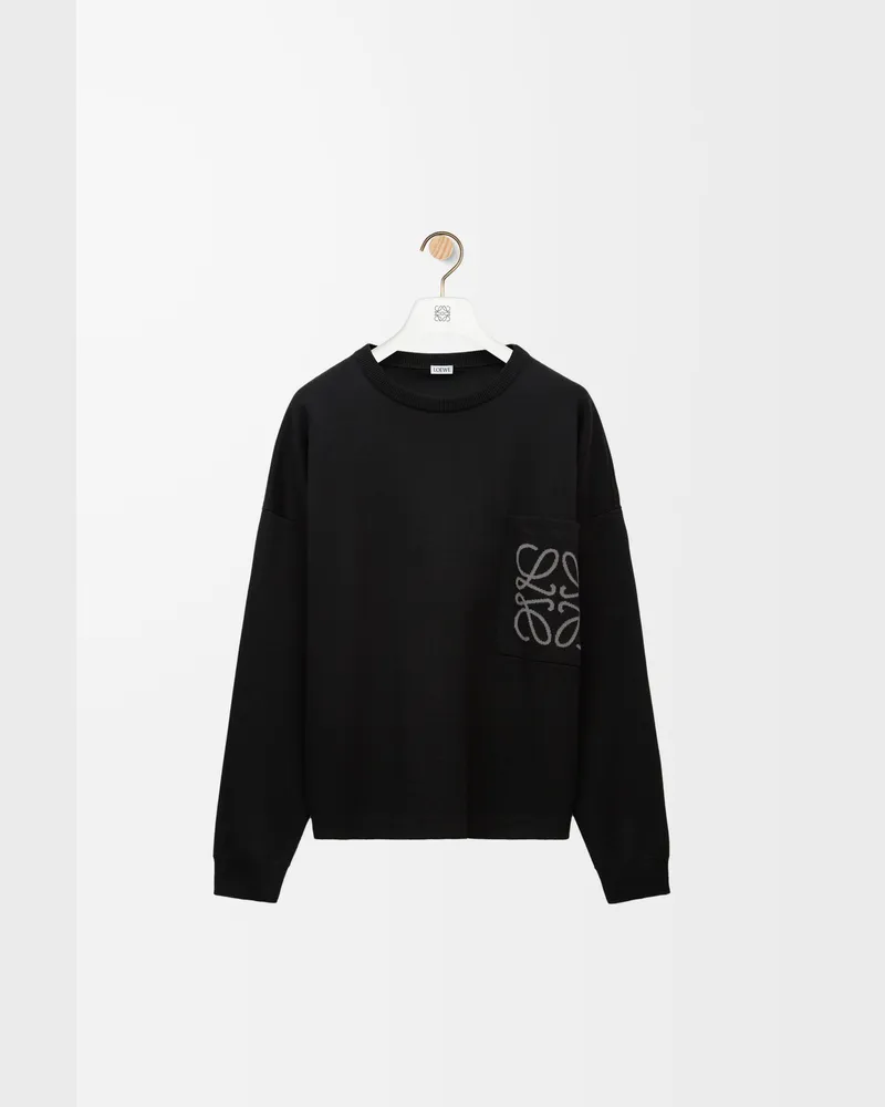 Loewe Sweater In Cotton Blend Size Hombre Black