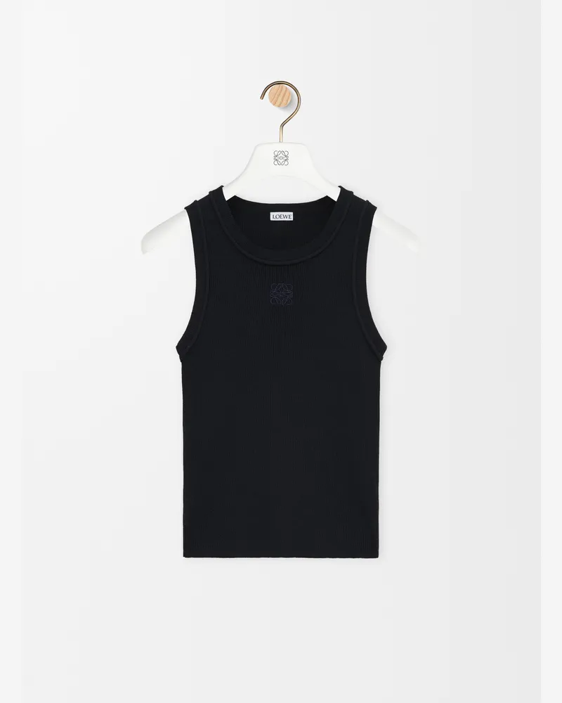 Loewe Anagram Tank Top In Stretch Viscose Size Mujer Black