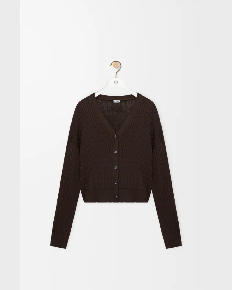 Loewe Cardigan In Viscose Size Mujer Dark