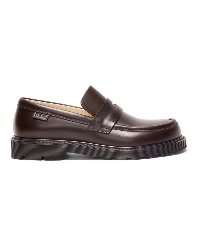 Loewe Luxury Blaze loafer in pull-up calfskin Dark