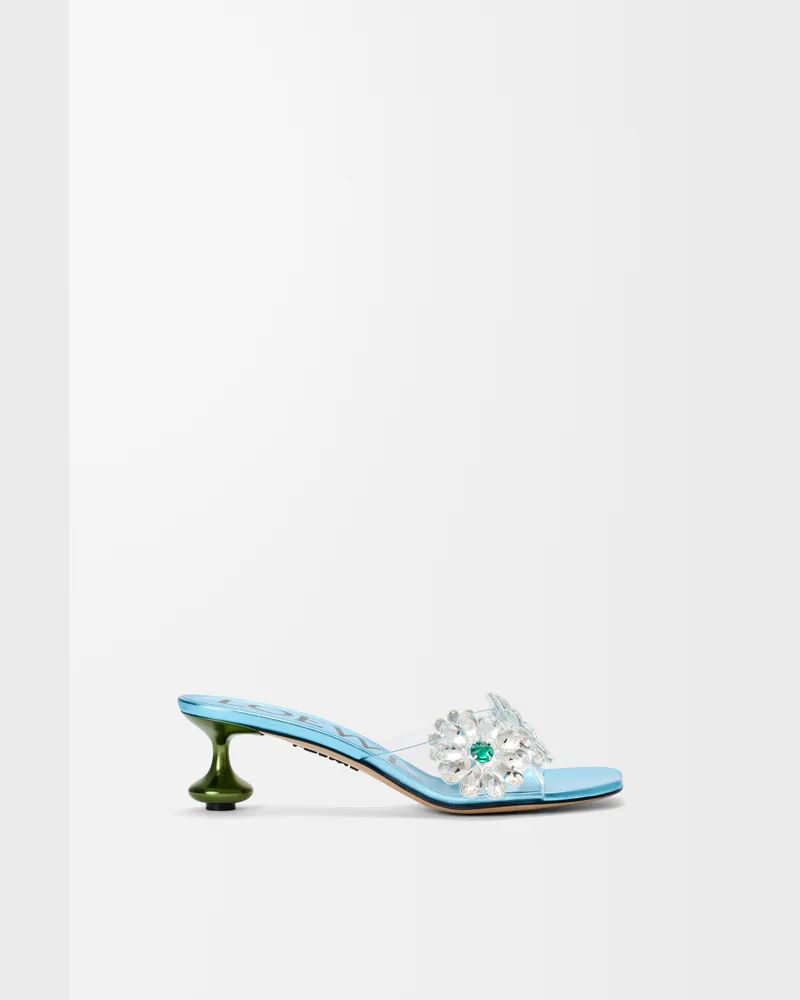 Loewe Toy Crystal Flowers Sandal In Pvc Size Mujer Turquoise