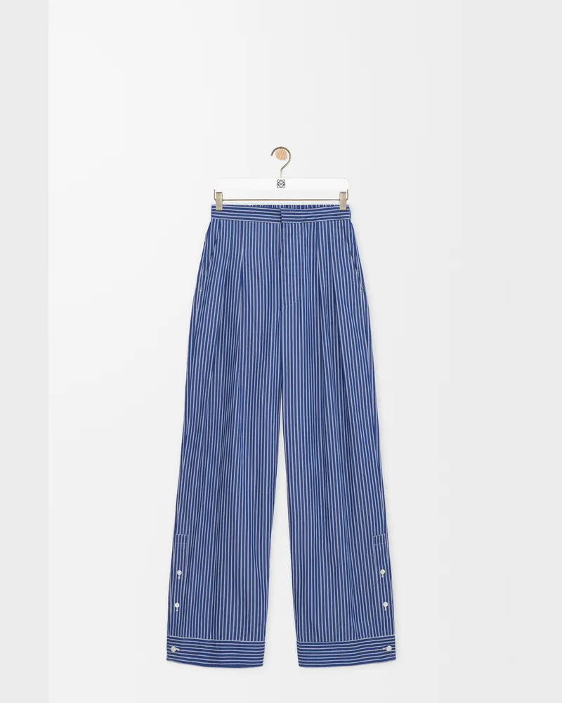 Loewe Trousers In Cotton Size Hombre Navy
