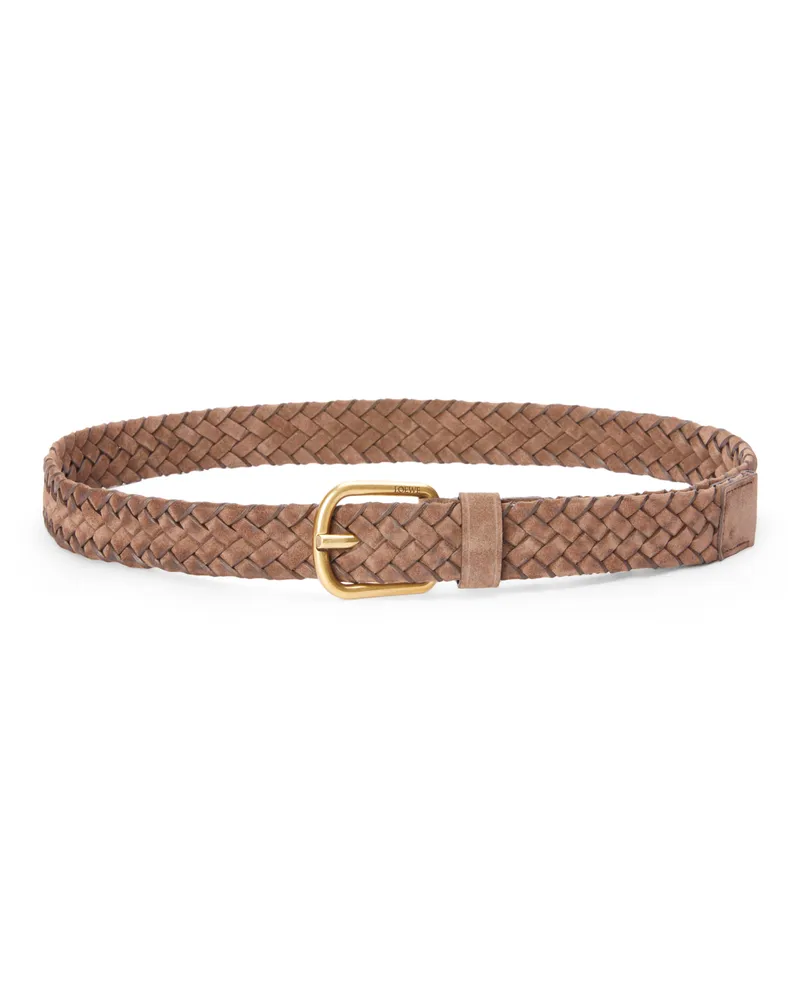 Loewe Luxury Chunky woven belt in suede calfskin Psyke