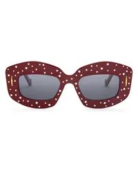 Loewe Luxury Smooth Pavé Screen sunglasses in acetate Burgundy