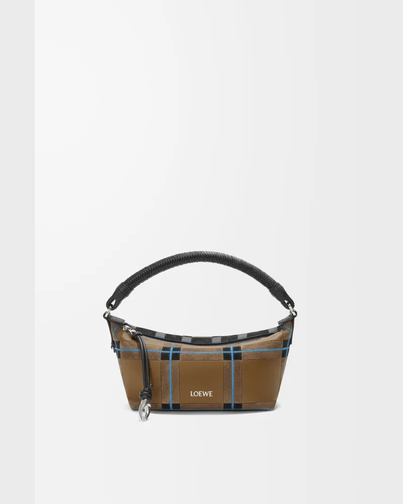 Loewe Cala Mini Bag In Check Intarsio Mujer Brownish