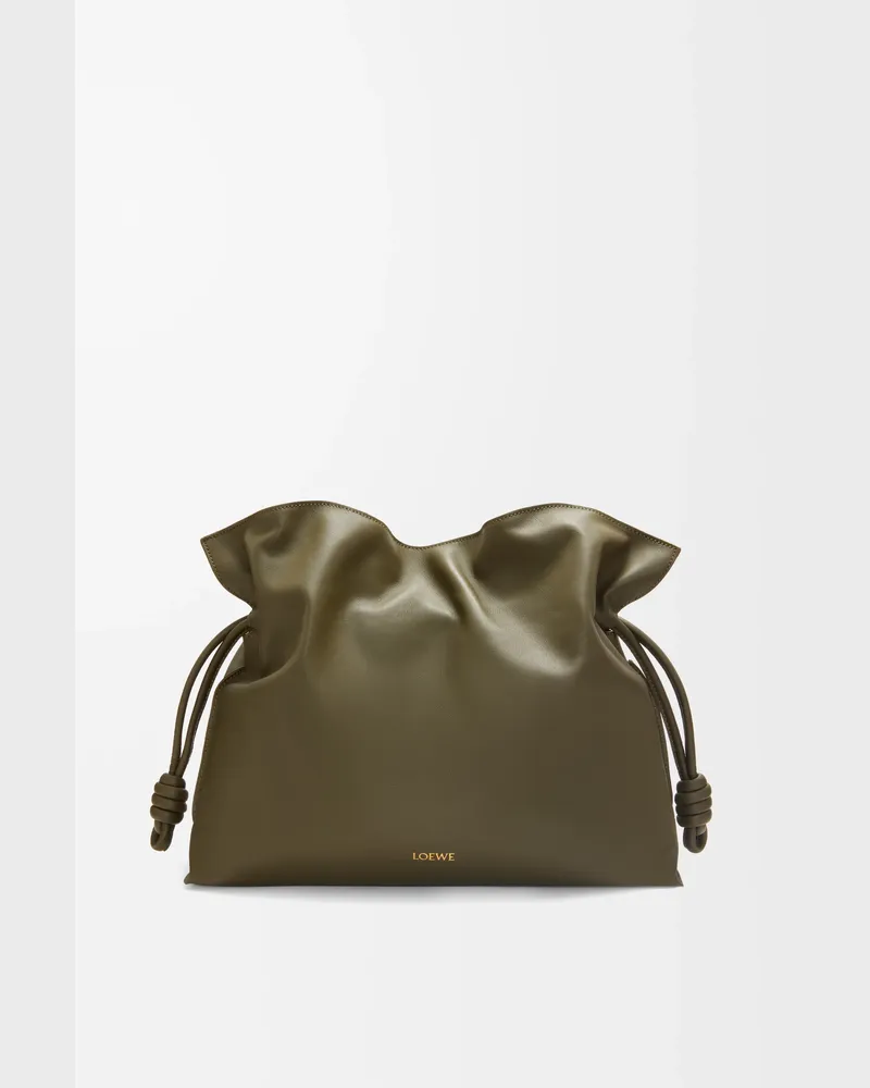 Loewe Large Flamenco Clutch In Nappa Leather skin Mujer Dark