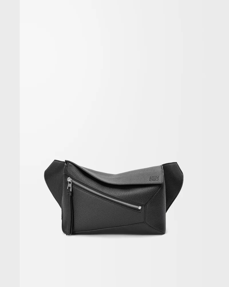 Loewe Small Puzzle Bumbag In Grained Leather skin Hombre Black